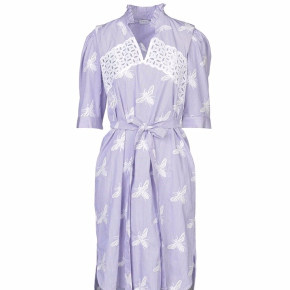 Elegant Purple Sandro Shirt Dress - Picture 1 of 2